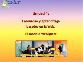 Unidad 1: Enseñanza y aprendizaje basados en la Web. El modelo WebQuest 