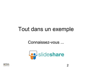Tout dans un exemple

   Connaissez-vous ...




                         2
 