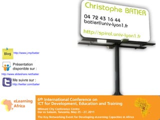 http://www.slideshare.net/batier Présentation  disponible sur : http://twitter.com/batier Me suivre sur :  http://www.j.mp/batier 