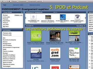5. IPOD et Podcast Les meilleurs professeurs du monde ! 