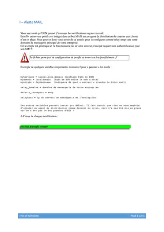 EYES OF NETWORK PAGE 1 SUR 1
I – Alerte MAIL.
 