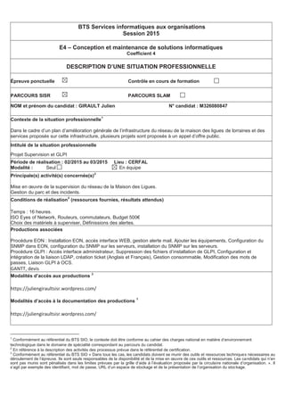 p¡¢£¤¤¡¥
¦§¨©© ¨© 172.16.0.0 /24 VOLLEY – VLAN 12 172.16.1.0 /24
SRVAD1 172.16.0.1 /24 ESCRIME – VLAN 13 172.16.2.0 /24
SRVAD2 172.16.0.2 /24
SRVEON 172.16.0.3 /24
SRVWSUS 172.16.0.4 /24
SRVAPT 172.16.0.5 /24 Adresse réseau 10.10.10.0 /24
SRVPROXY 172.16.0.6 - .8 /24 Poste organisation 10.10.10.1 /24
SRVDEV 172.16.0.7 /24 Poste accueil 10.10.10.2 /24
NASUPD 172.16.0.9 /24 Commutateur 10.10.10.252 /24
Commutateur A 172.16.0.252 /24 Routeur 10.10.10.254 /24
Commutateur B 172.16.0.253 /24 Adresse de diffusion 10.10.10.255 /24
Routeur 172.16.0.254 /24
Adresse de diffusion 172.16.0.255 /24
Adresse réseau 172.31.1.0 /24
Commutateur 172.31.1.252 /24
Adresse réseau 10.54.0.0 /28 Routeur (distant) 172.31.1.254 /24
SRVMAIL 10.54.0.1 /28 Adresse de diffusion 172.31.1.255 /24
SRVFTP1 10.54.0.2 /28
SRVFTP2 10.54.0.3 /28 Légende :
SRVWEB 10.54.0.4 /28 Routeur Routeur local
SRVVOIP 10.54.0.5 /28 Routeur Routeur distant
Routeur 10.54.0.14 /28
Adresse de diffusion 10.54.0.15 /28
LAN MDL – SVC INFO – VLAN 1 LAN LIGUES
LAN ASSIZ (ORGANISATION) – VLAN 1
LAN ASSIZ (PUBLIC) – VLAN 22
DMZ – VLAN 11
Page 1
 