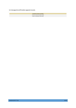 @ABACDE F@GA IP DQC RSTU 3 VWX 3
Un message de confirmation apparait ensuite.
 