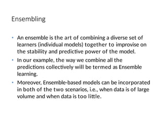 Ensemble-Learning technique in machine learning | PPTX