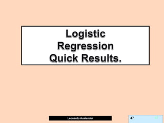 Leonardo Auslender Copyright 2004
Leonardo Auslender 47 47
 