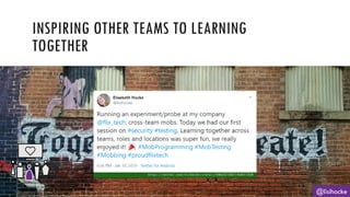 INSPIRING OTHER TEAMS TO LEARNING
TOGETHER
@lisihocke
h t t p s : / / t w i t t e r . c o m / l i s i h o c k e / s t a t u s / 1 0 8 6 3 2 1 3 8 5 1 4 6 8 5 1 3 2 8
 