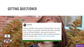 GETTING QUESTIONED
@lisihocke
h t t p s : / / t w i t t e r . c o m / l i s a c r i s p i n / s t a t u s / 1 2 0 4 4 9 4 6 4 5 1 8 8 7 9 6 4 1 6
 