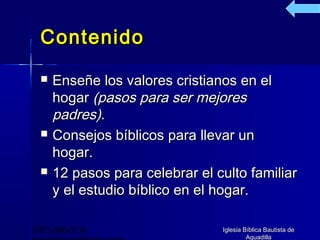 Ensenando los valores cristianos en el hogar | PPT