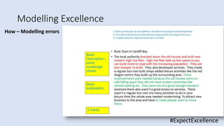 Modelling Excellence
How – Modelling errors
#ExpectExcellence
 