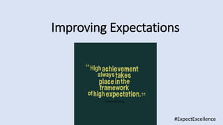 Improving Expectations
#ExpectExcellence
 