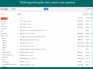 Suborganização dos anos nas pastas
 