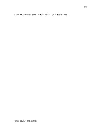 190



Figura 10 Gravuras para o estudo das Regiões Brasileiras.




Fonte: (RUA, 1993, p.238)
 