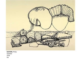 GUSTON, Philip
Untitled
1976
Ink
 