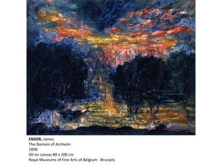 ENSOR, James
The Domain of Arnheim
1890
Oil on canvas 80 x 100 cm
Royal Museums of Fine Arts of Belgium - Brussels
 