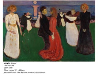 MUNCH, Edvard
Dance of Life
1899–1900
Oil on canvas 125 x 191 cm
Nasjonalmuseet (The National Museum) Oslo Norway
 