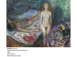 MUNCH, Edvard
Death of Marat by Edvard Munch
1907
150 x 199 cm
Munch Museum, Oslo
 