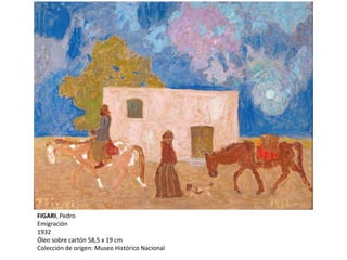 FIGARI, Pedro
Emigración
1932
Óleo sobre cartón 58,5 x 19 cm
Colección de origen: Museo Histórico Nacional
 