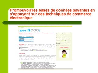 Promouvoir les bases de données payantes en s’appuyant sur des techniques de commerce électronique 