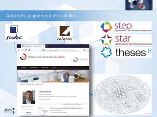 Autorités, alignement et visibilité
 