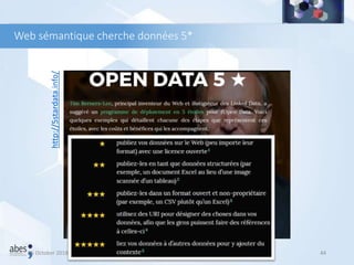 26 October 2018 44
http://5stardata.info/
Web sémantique cherche données 5*
 