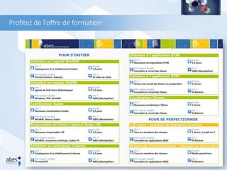 Profitez de l’offre de formation
68
 