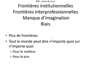 Et si je veux voir ce RDF ?Mais le RDF est pour les machines !