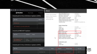 Перевірка роботи McAfee ENS. MVISION Insights SUNBURST.