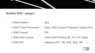 Перевірка роботи McAfee ENS. MVISION Insights SUNBURST.