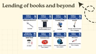 Lending of books and beyond
 