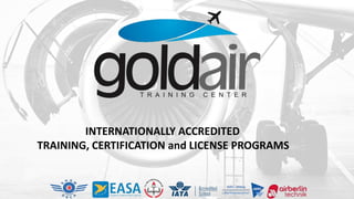 INTERNATIONALLY ACCREDITED
TRAINING, CERTIFICATION and LICENSE PROGRAMS
 