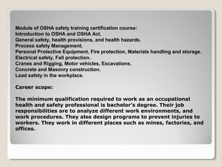 Osha Training Program Modul Ensure better safety at workplace with osha safety training (2) | PPT