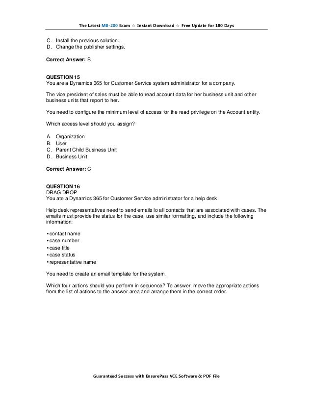 MB-200 Latest Exam Materials