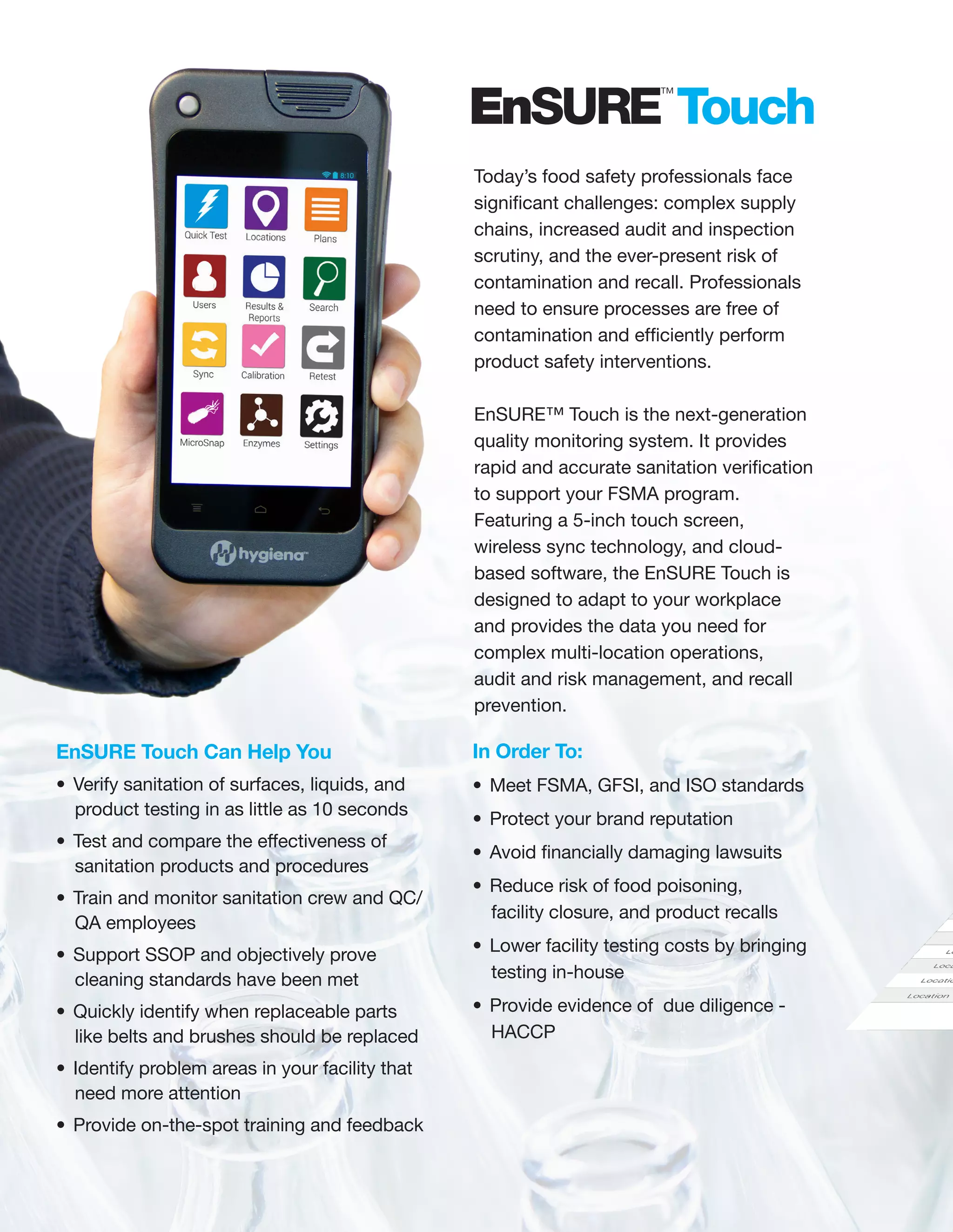 Hygiena Ensure Touch PDF