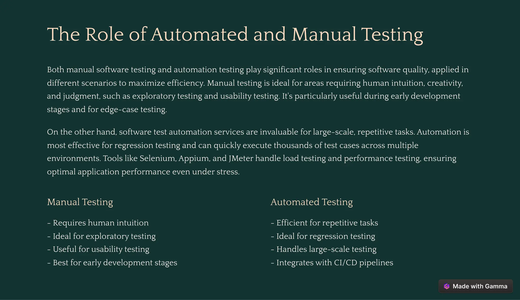 Enhancing Efficiency with Software Test Automation Services | PDF ...
