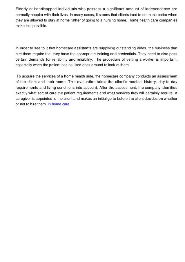 Home Care Companies Hiring