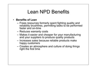 Ensuring reliability in lean new product development part1of2 | PDF