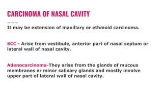 Malignant tumors of Nose and PNS | PDF