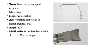 Surgical instruments in Ear, Nose, and Throat Surgery.pptx