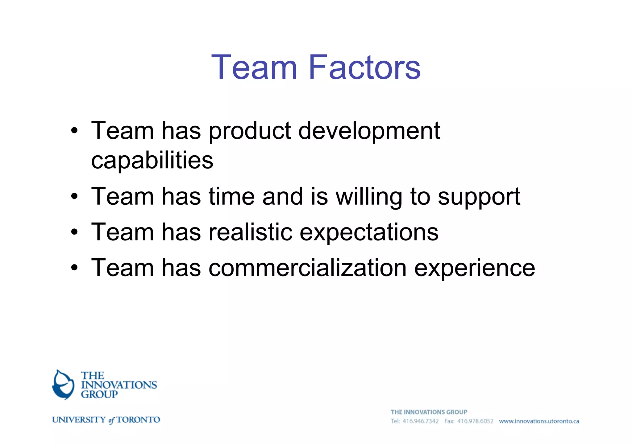 Introduction to technology commercialization