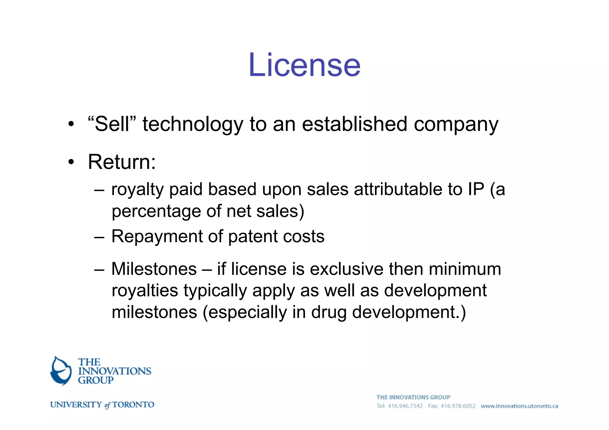 Introduction to technology commercialization