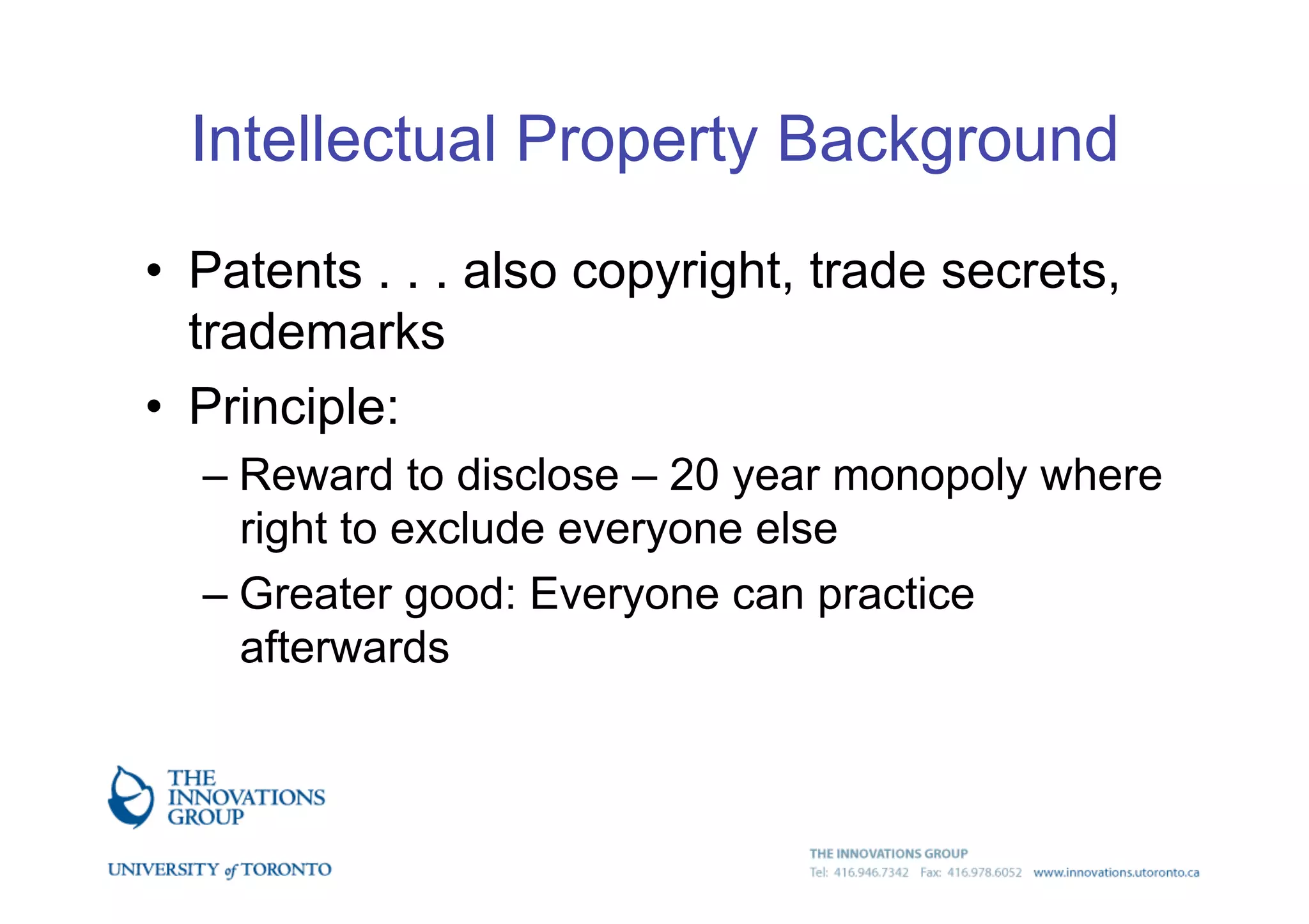 Introduction to technology commercialization