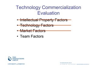 Introduction to technology commercialization