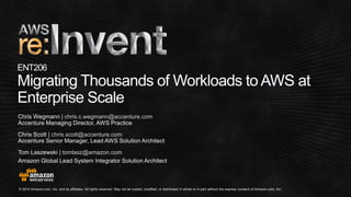 (ENT206) Migrating Thousands of Workloads to AWS at Enterprise Scale | AWS re:Invent 2014