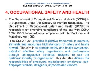 Dosh Regulations.pdf ENT300_Module06 - BUSINESS REGULATIONS AND SUPPORT.ppt