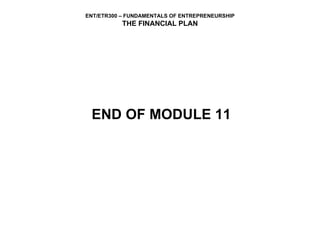 END OF MODULE 11 
