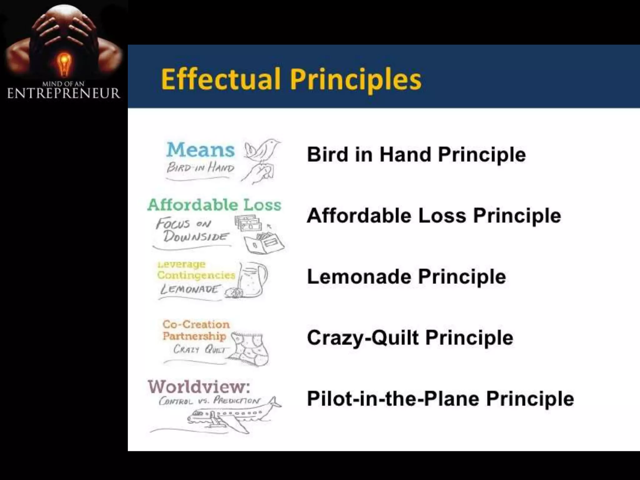 Effectuation theory
a logic of control
 