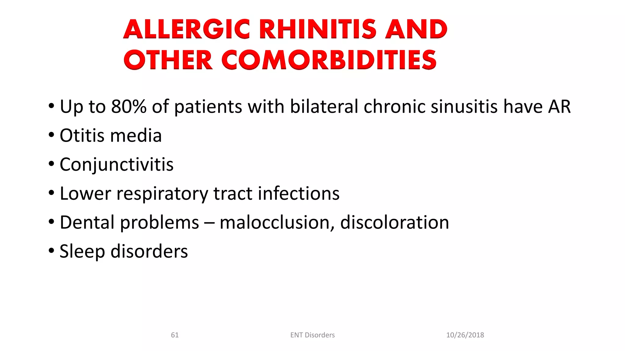 Bilateral Rhinitis Ent disorders | PPTX