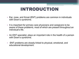 HEALTHCARE INITIATIVES RECOMMENDED FOR CHILDREN WITH DOWN'S SYNDROME ...