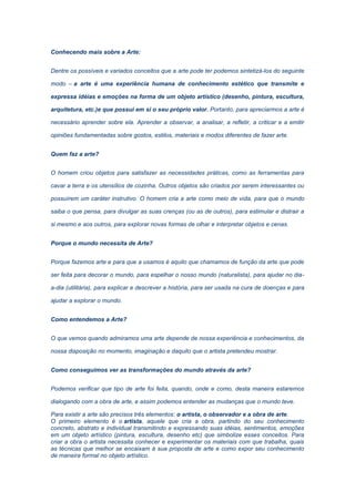 Entendendo a arte