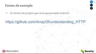Fontes do exemplo
• Os fontes do projeto que será apresentado está em:
https://github.com/ArrayOf/understanding_HTTP
 
